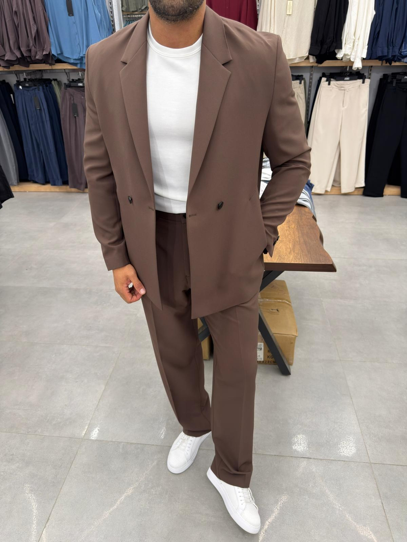 Ziver Premium Takım Elbise Kahve