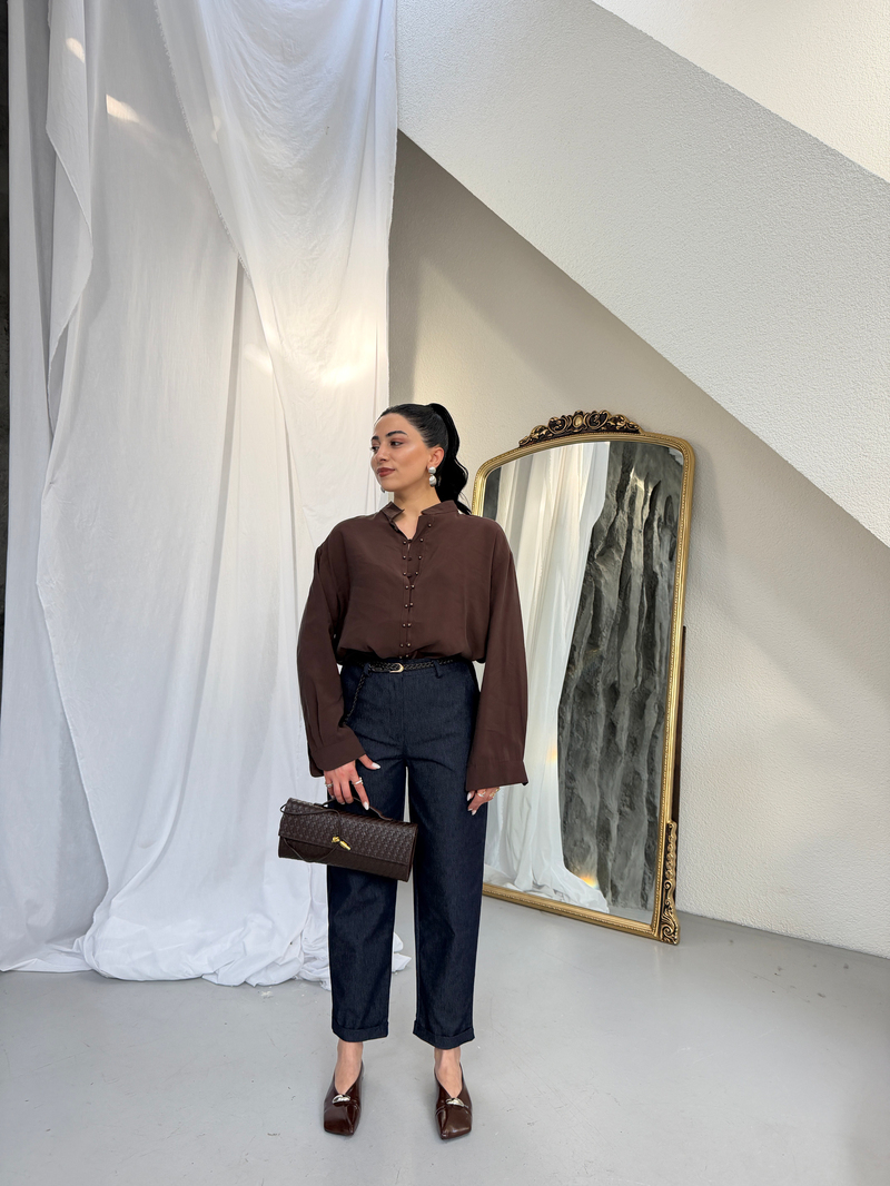 Marka Model Kemerli Chino Likralı Pantolon