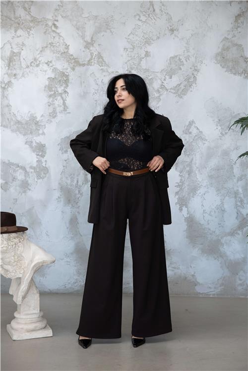 Oversize Takım Kahve