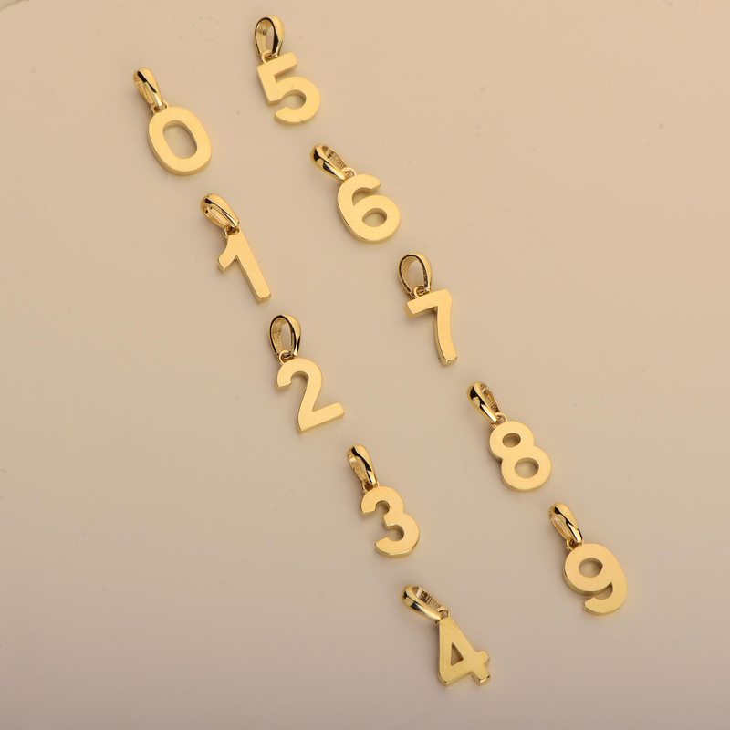 14 Ayar Sıfır Rakamı Altın Kolye Ucu