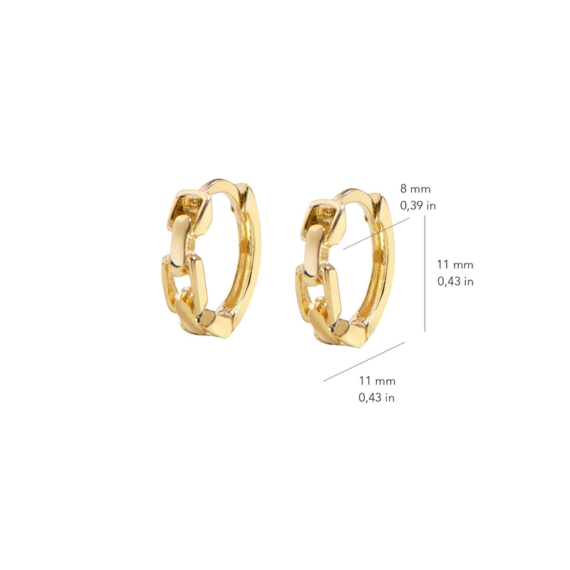 14 Ayar Modern Halka Altın Küpe