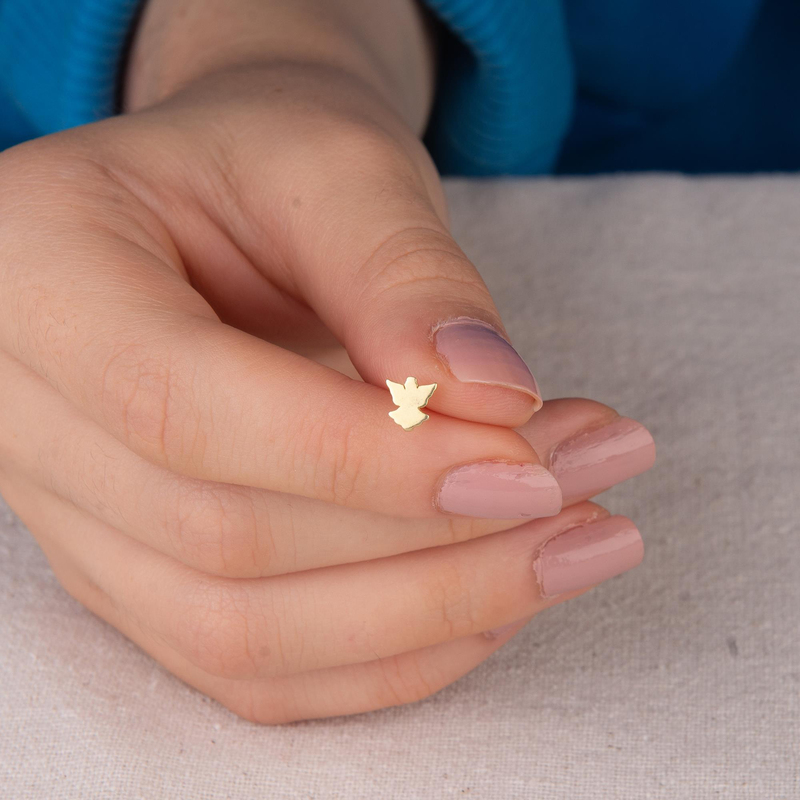 14 Ayar Altın Melek Küpe