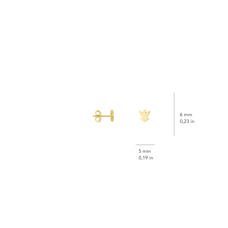 14 Ayar Altın Melek Küpe