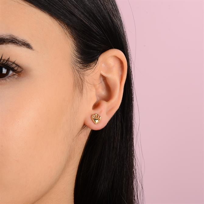 14 Ayar Altın Deniz Kabuğu Küpe