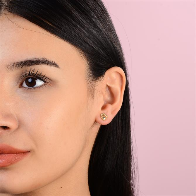 14 Ayar Altın Deniz Kabuğu Küpe