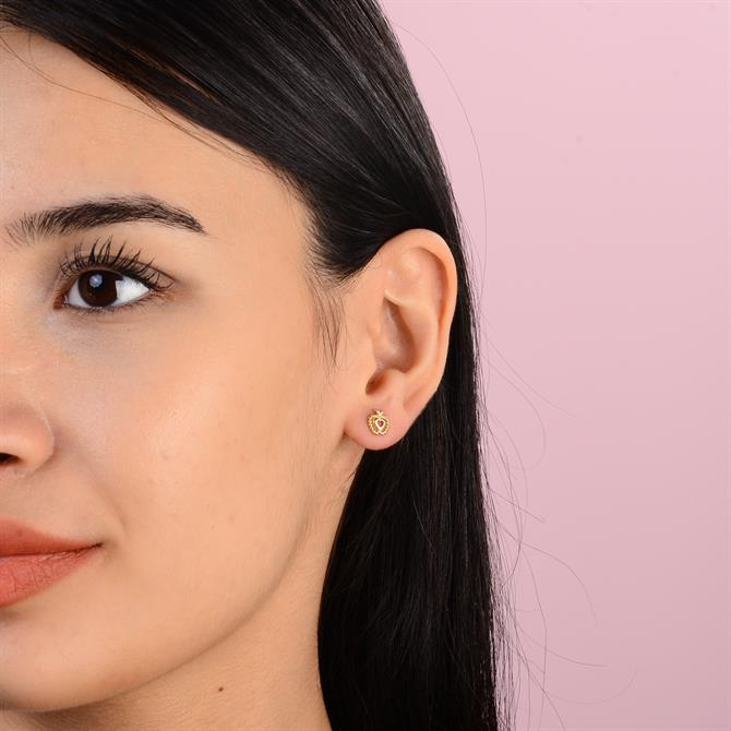 14 Ayar Altın Elma Küpe