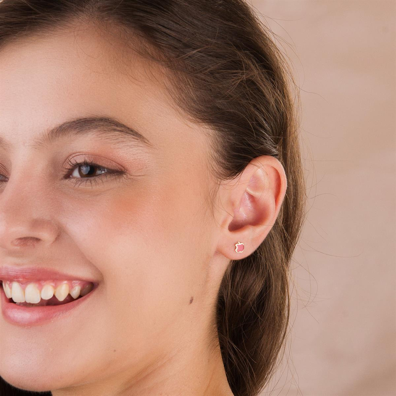 14 Ayar Çocuk Altın Elma Küpe