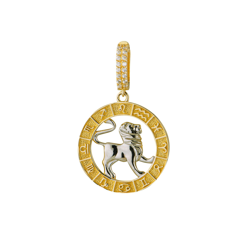 Aslan Burç Altın Charm