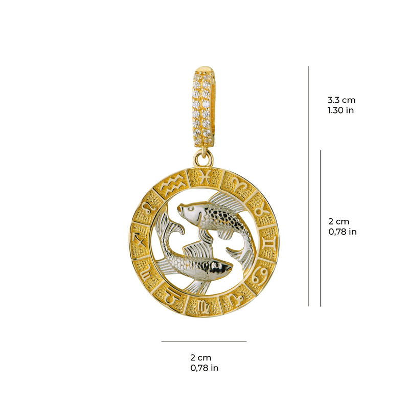 Balık Burç Altın Charm