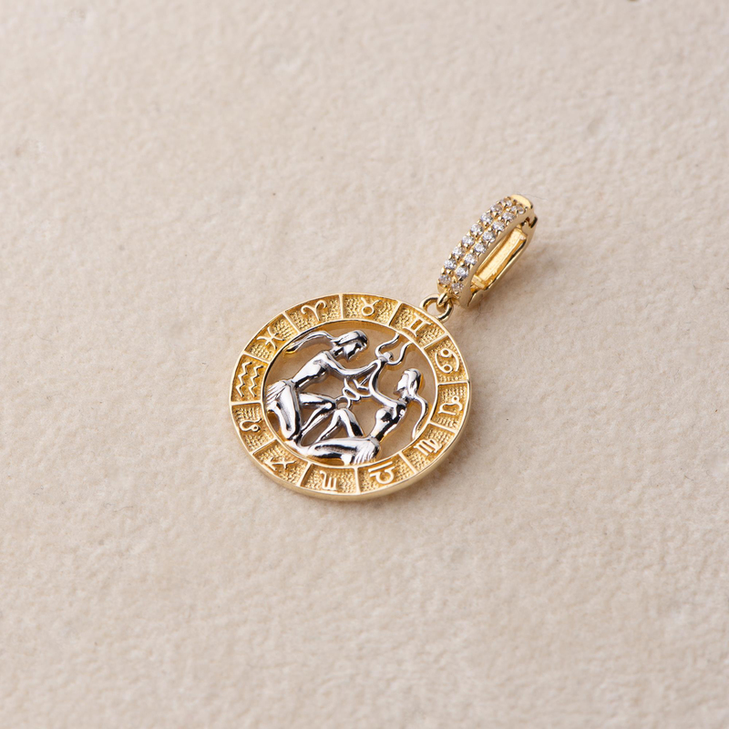 İkizler Burç Altın Charm