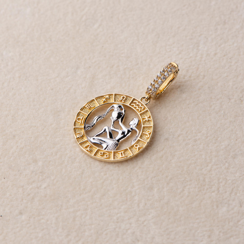 Kova Burç Altın Charm