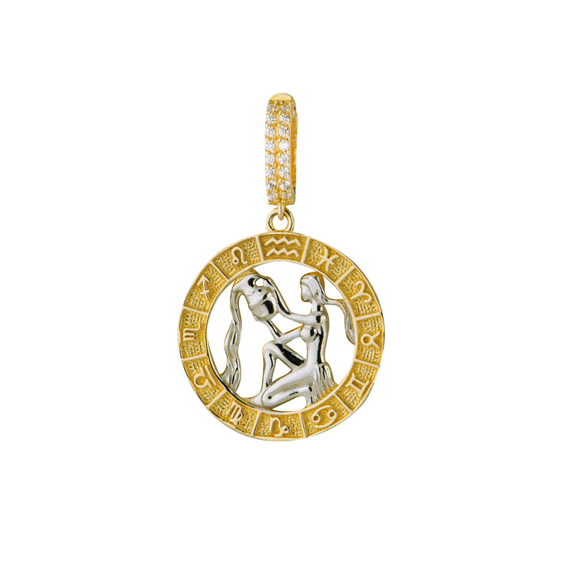 Kova Burç Altın Charm