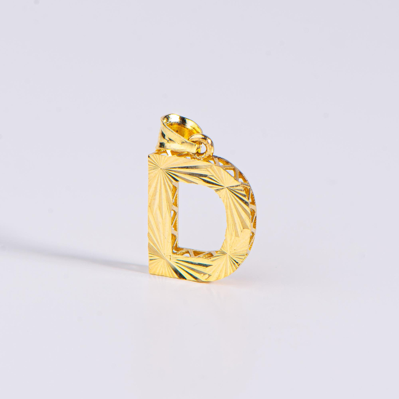 14 Ayar Altın D Harfi Kolye Ucu