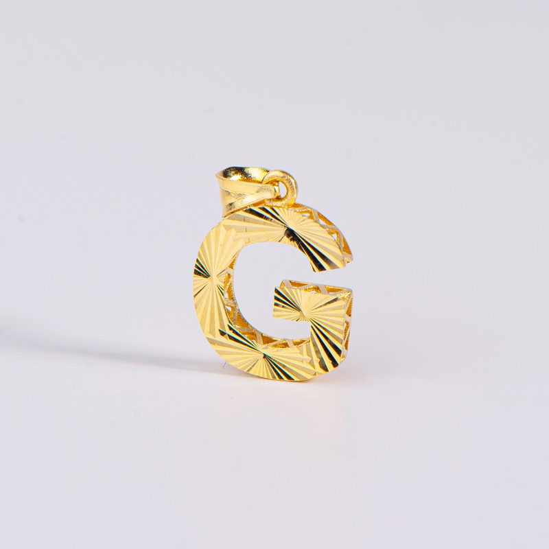 14 Ayar Altın G Harfi Kolye Ucu