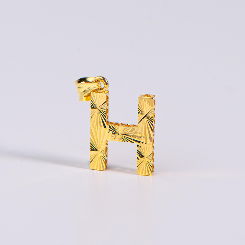 14 Ayar Altın H Harfi Kolye Ucu