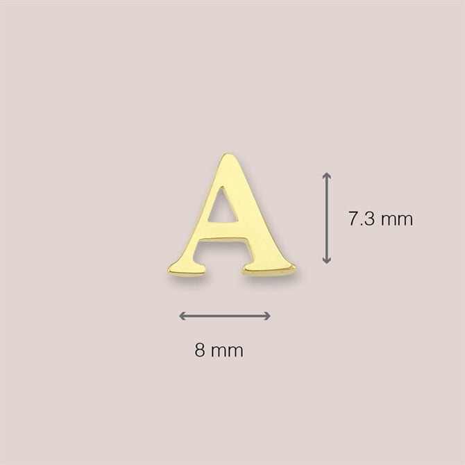 14 Ayar Altın A Harf Küpe