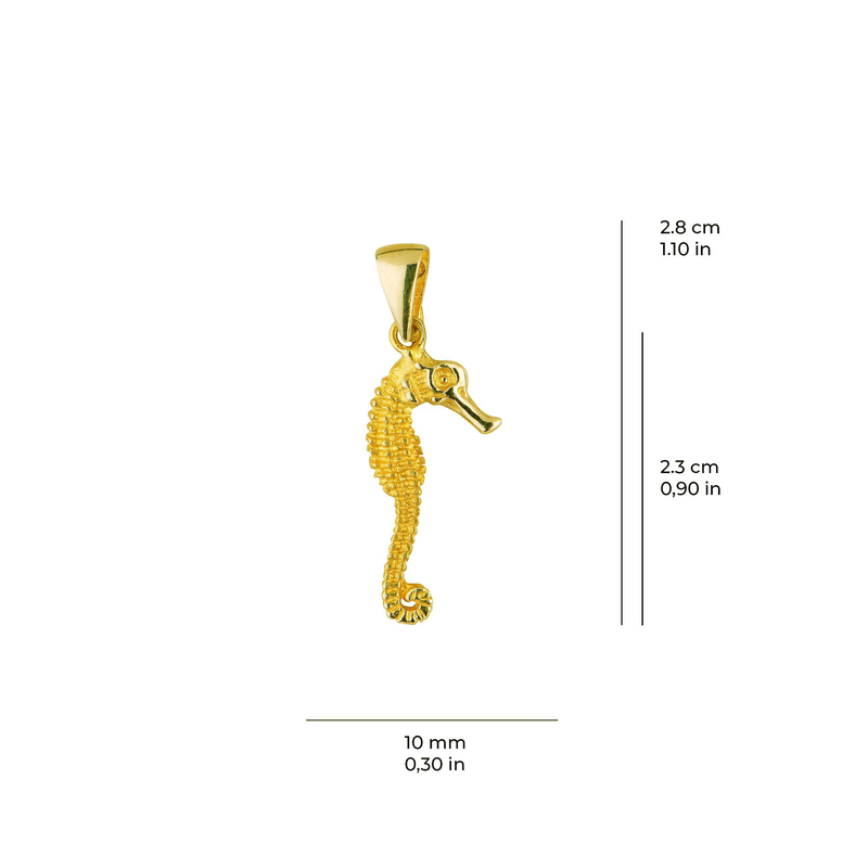 14 Ayar Altın Denizatı Kolye Ucu