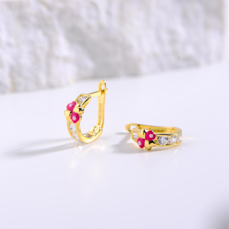 14 Ayar Altın Halka Çocuk Küpe