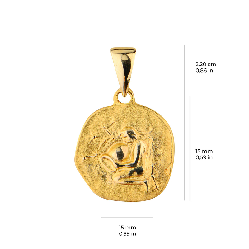14 Ayar Altın Kova Burç Kolye Ucu