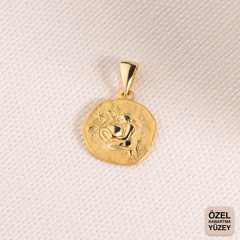 14 Ayar Altın Kova Burç Kolye Ucu