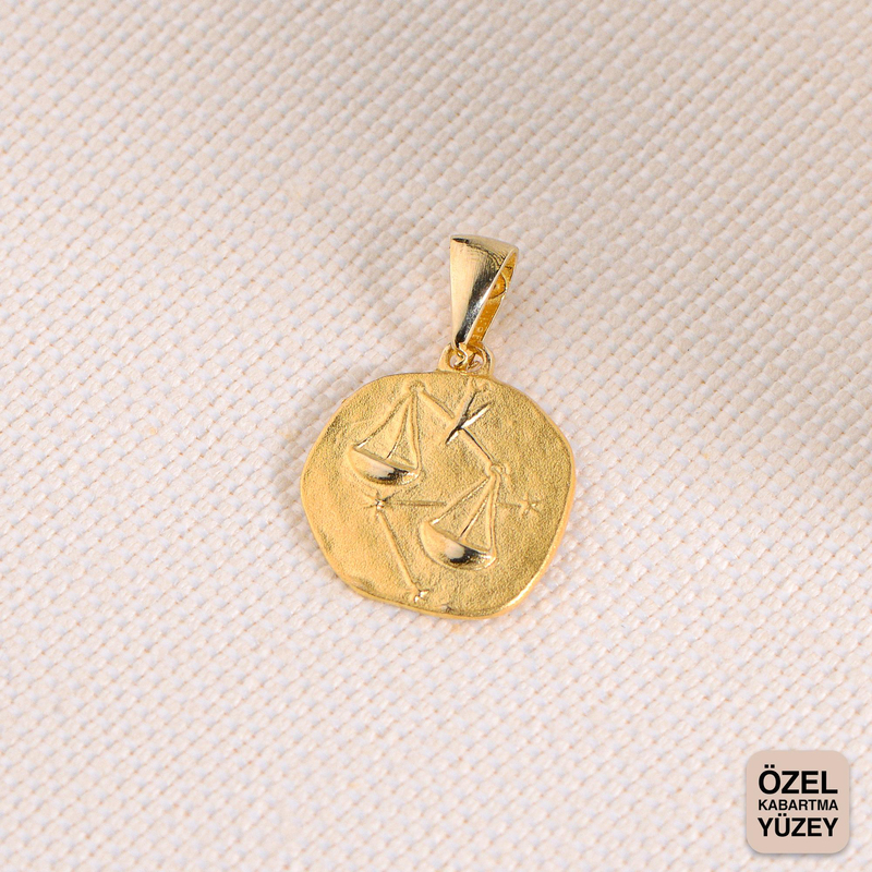 14 Ayar Altın Terazi Burç Kolye Ucu
