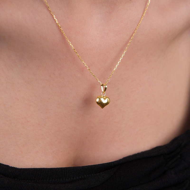 14 Ayar Altın Minik Kalp Kolye