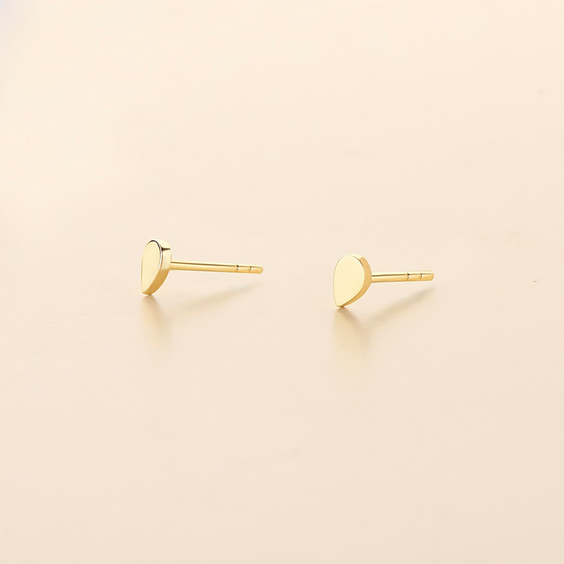 14 Ayar Altın Minik Damla Küpe