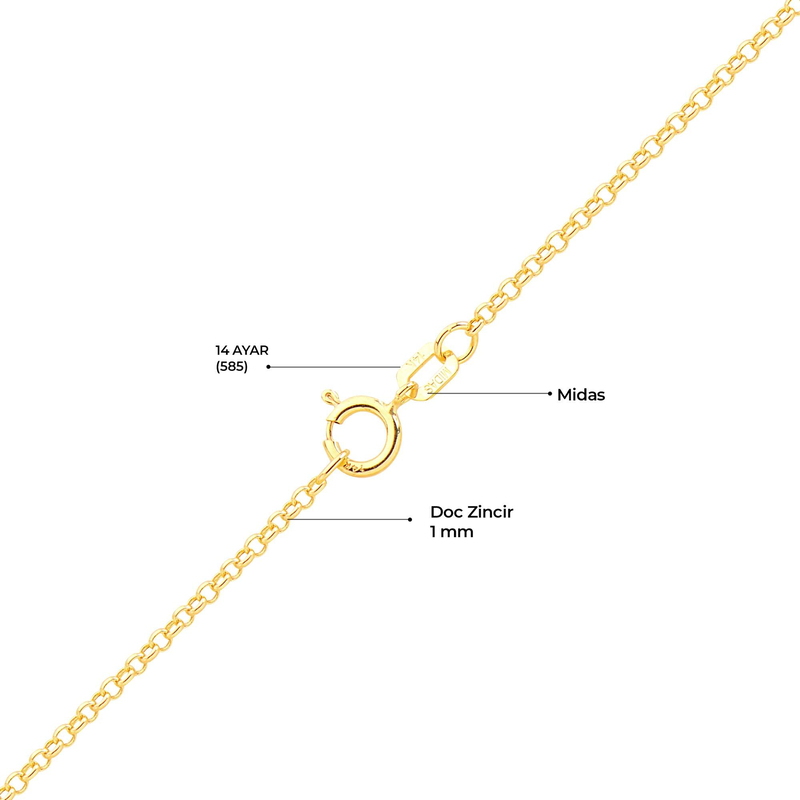14 Ayar Doc Altın Zincir Kolye