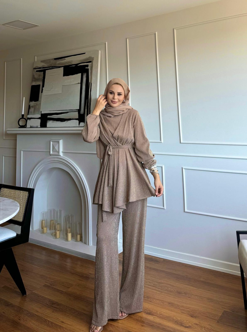 HENNA SİMLİ TAKIM CAMEL 