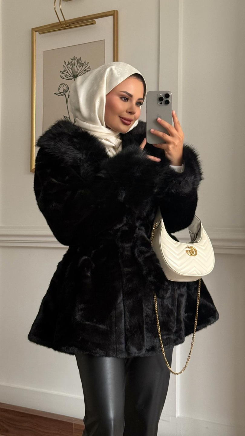 ORJİNAL ALPAKA KÜRK SİYAH