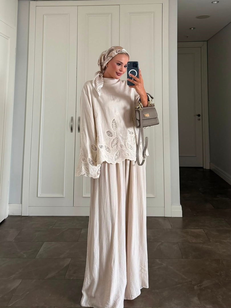 Dolly Pantolonlu Takım Bej