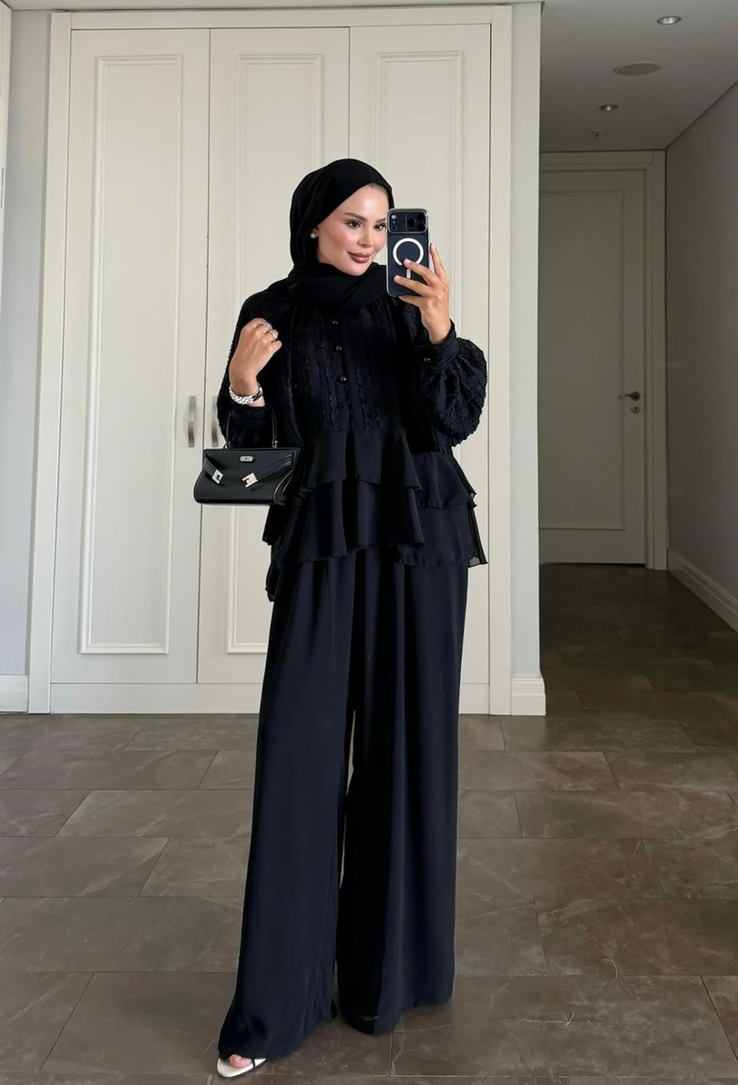 Furla Pantolonlu Takım Siyah