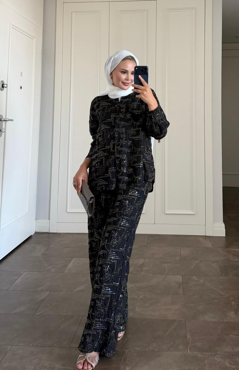 İthal Pantolonlu Takım  Siyah