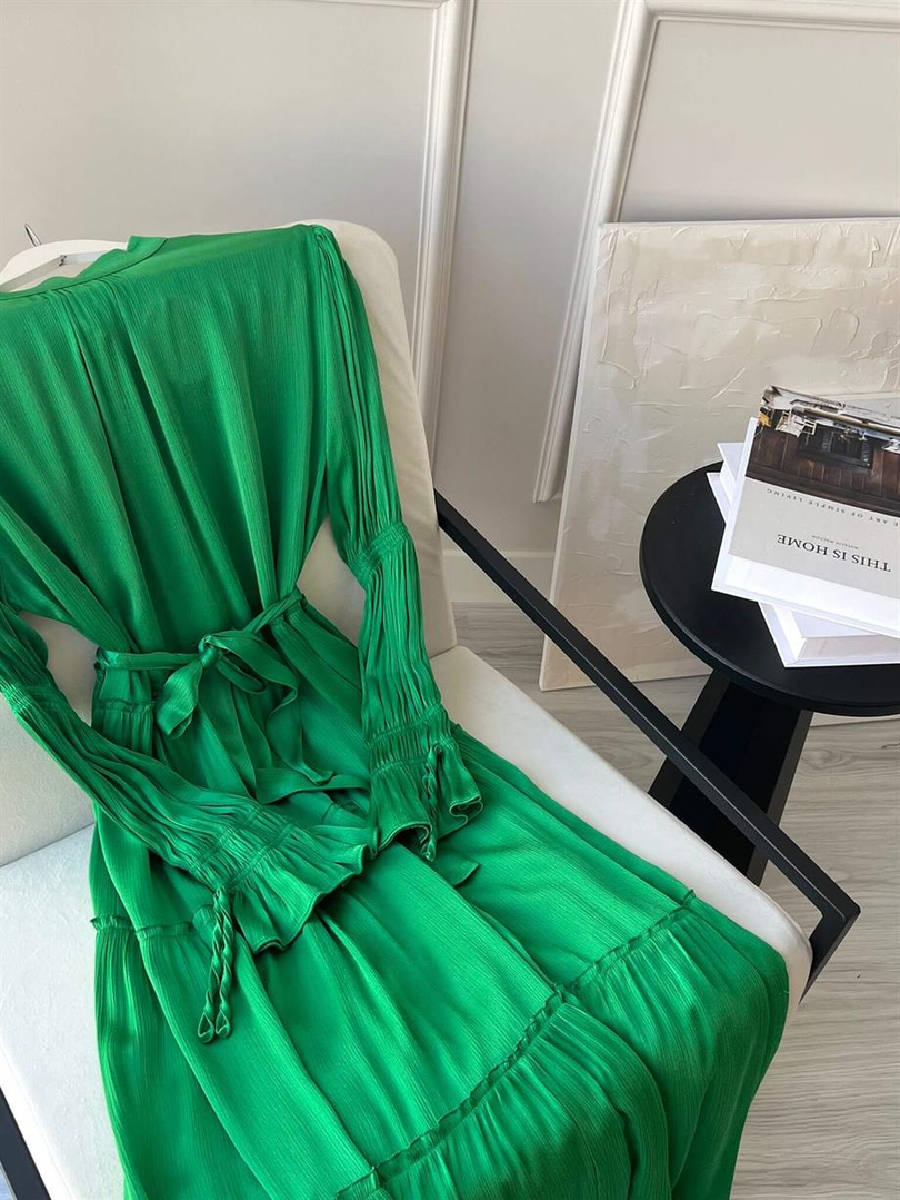 DORA ELBİSE YEŞİL ÖNSİPARİŞ