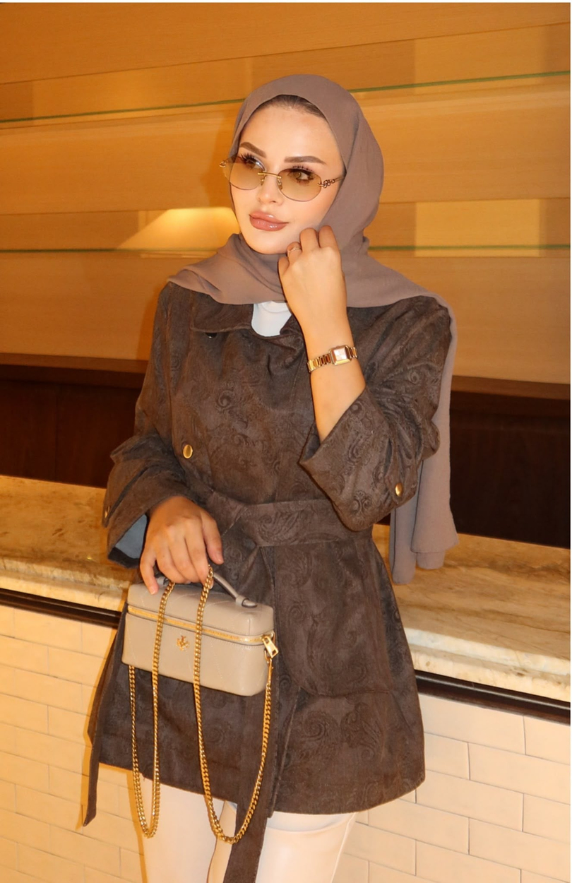 Etro Desen Denim Ceket Kahve