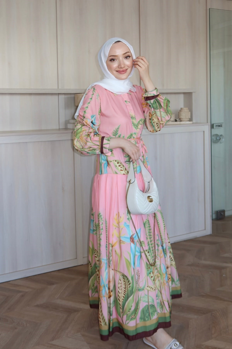 Sun Elbise Pembe