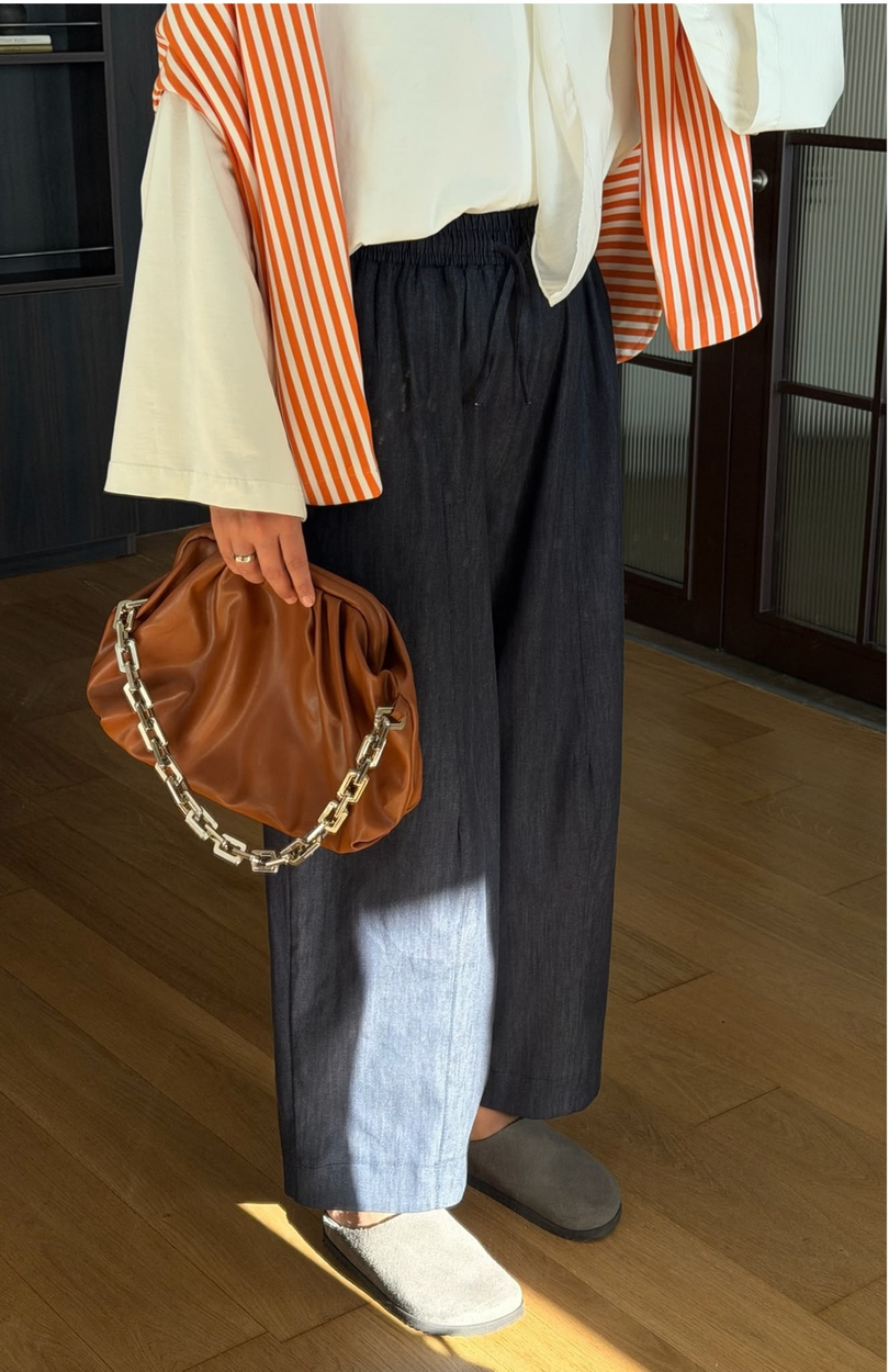 Barrel Denim Pantolon Lacivert