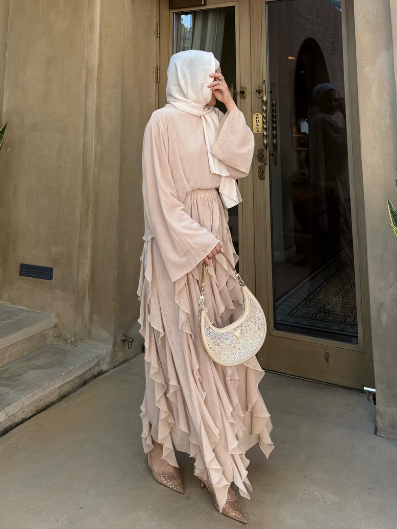 Mour Etekli Takım Bej