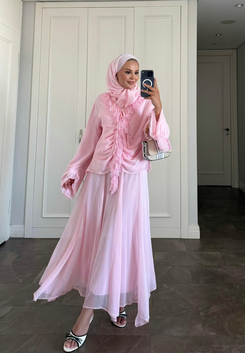 Meva Etekli Takım Pembe