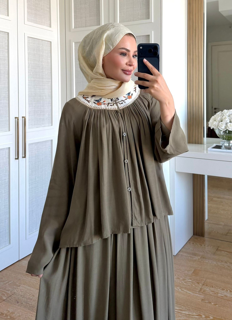 Alaçatı Etekli Takım Yeşil