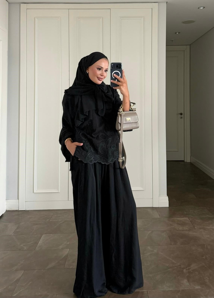 Dolly Pantolonlu Takım Siyah