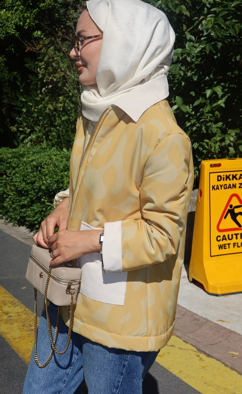 Modern Camo Ceket Sarı