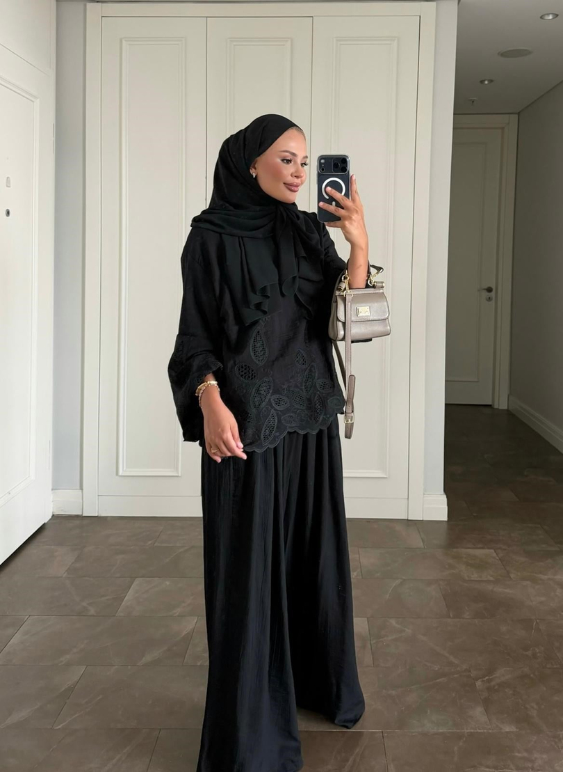 Dolly Pantolonlu Takım Siyah