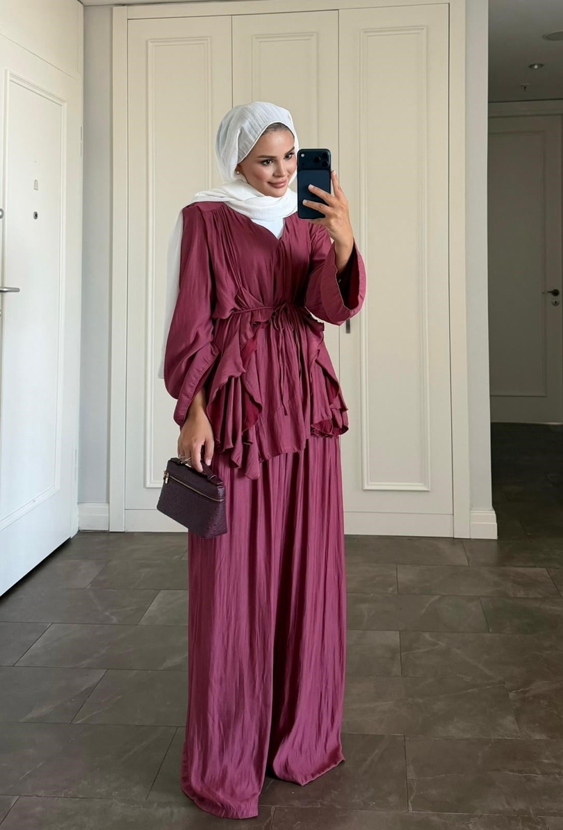 Batik Pantolonlu Takım Mürdüm 