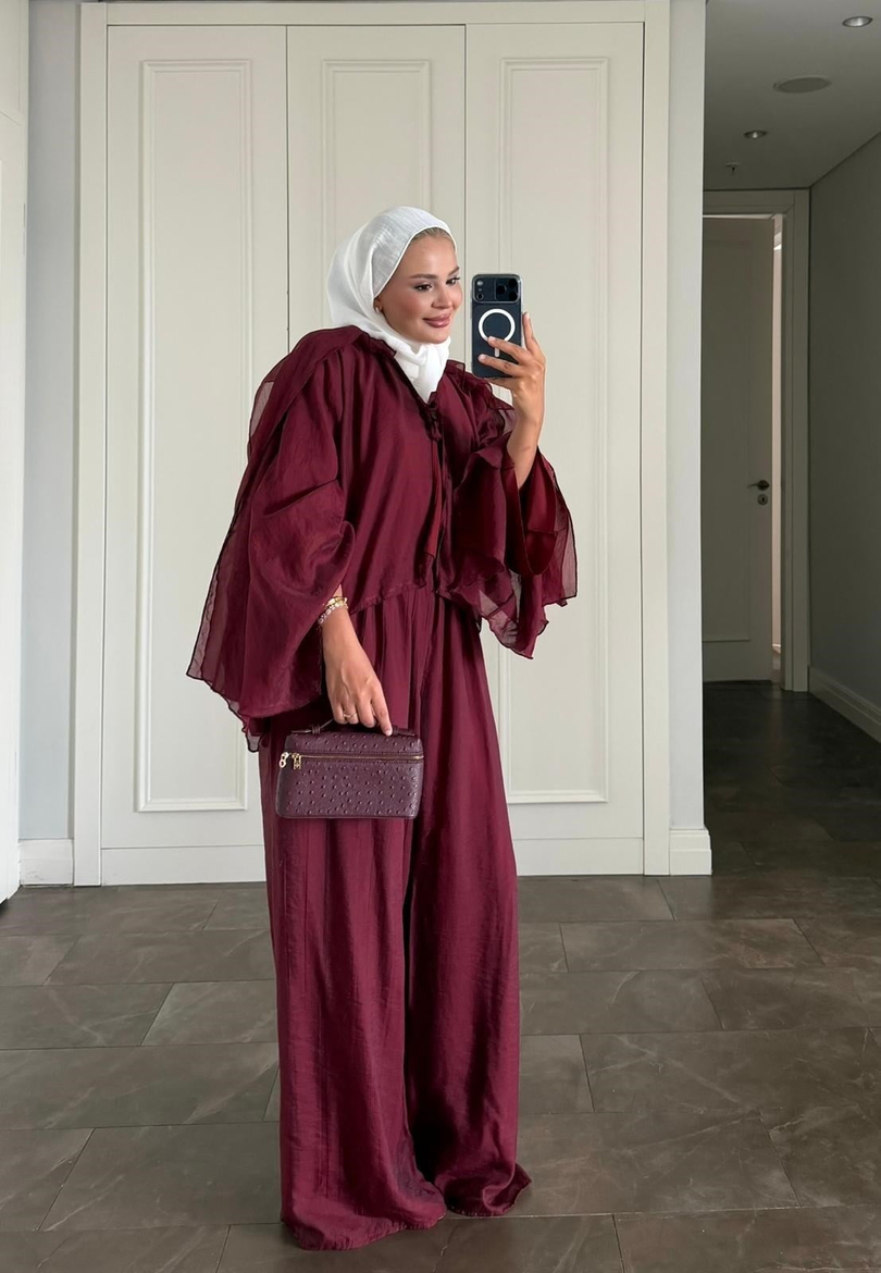 Affa Pantolonlu Takım Bordo