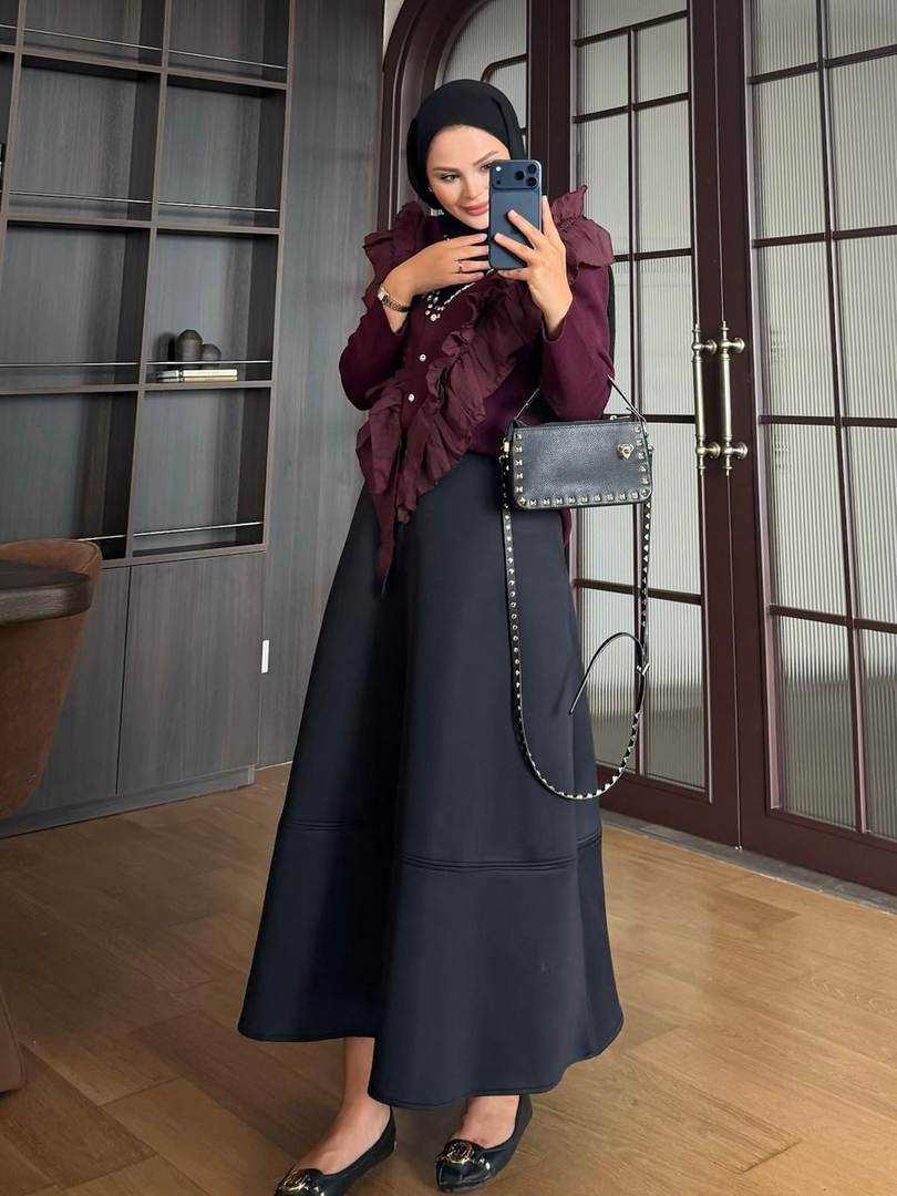Taş Detaylı Triko Hırka Mürdüm