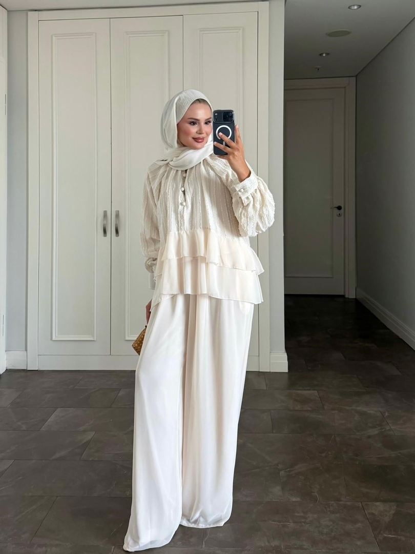 Furla Pantolonlu Takım Krem