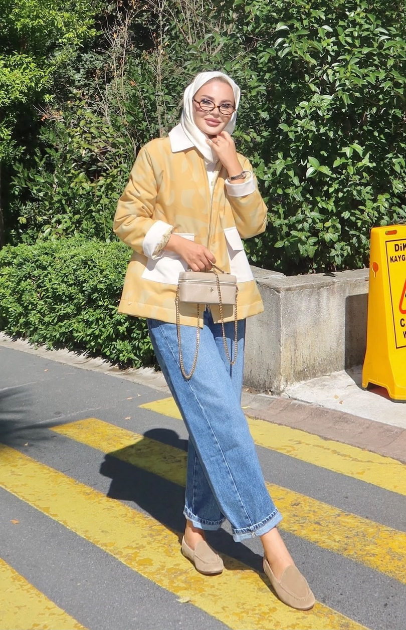 Modern Camo Ceket Sarı