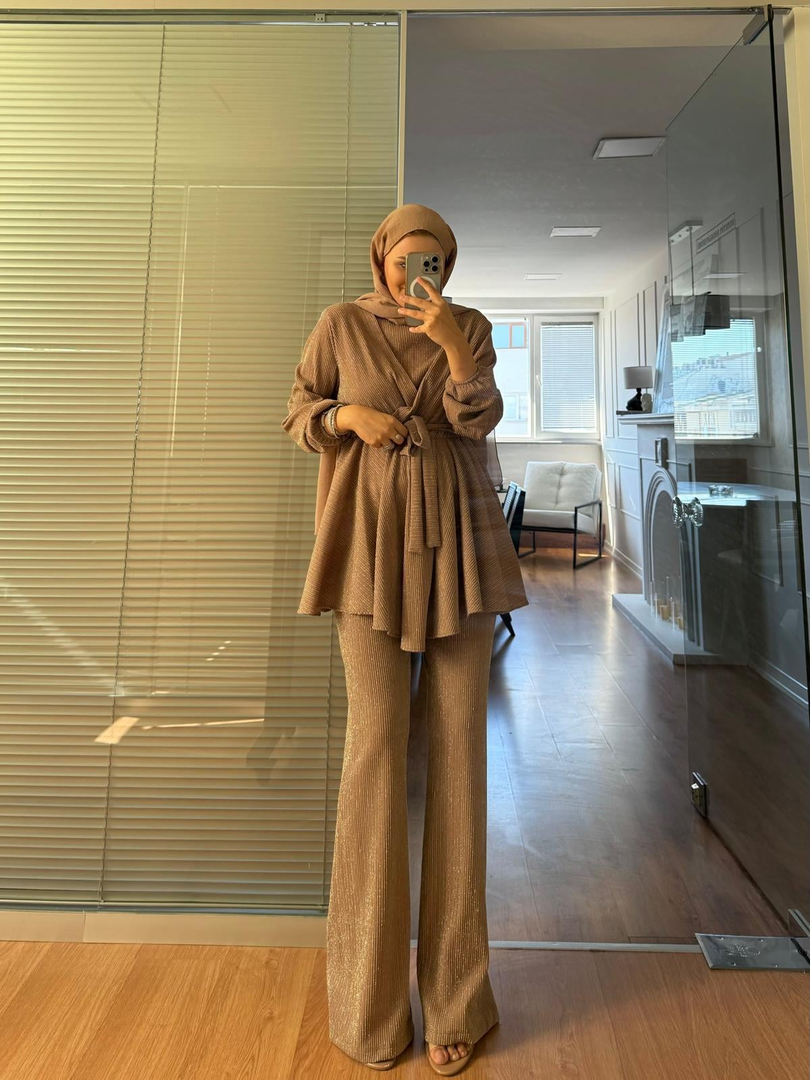 HENNA SİMLİ TAKIM CAMEL 