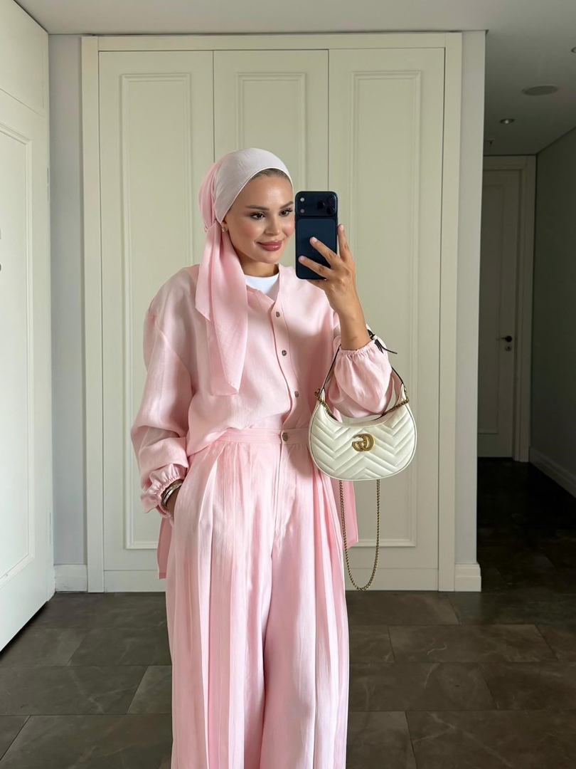 Massimo Pantolonlu Takım Pembe